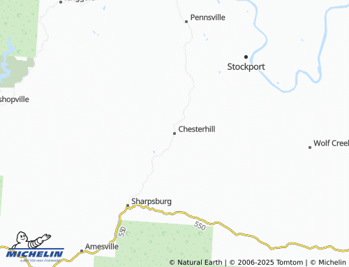 MICHELIN Chesterhill map - ViaMichelin