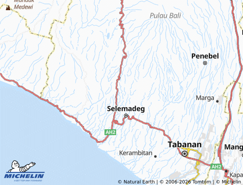 MICHELIN Tiying Gading map - ViaMichelin