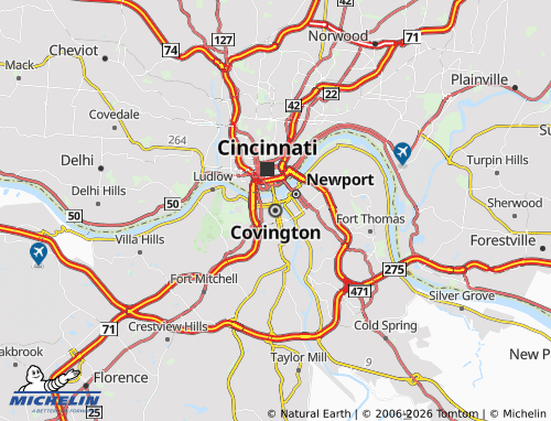 MICHELIN Covington map - ViaMichelin