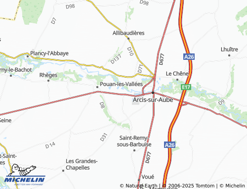 Carte MICHELIN Villette-sur-Aube - ViaMichelin