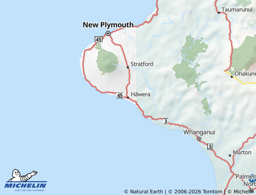 Mapa MICHELIN South Taranaki - ViaMichelin