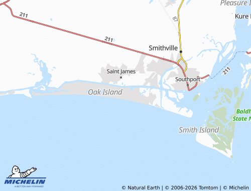 MICHELIN Oak Island map - ViaMichelin