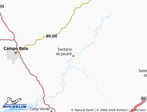 Mapa MICHELIN Santana do Jacaré - ViaMichelin