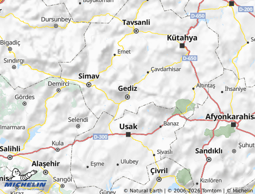 Mappa MICHELIN Gediz - ViaMichelin
