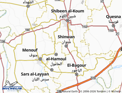 MICHELIN-Landkarte Kafr al-'Amirah - ViaMichelin