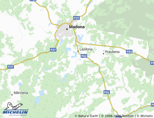 Mapa MICHELIN Lazdona - ViaMichelin
