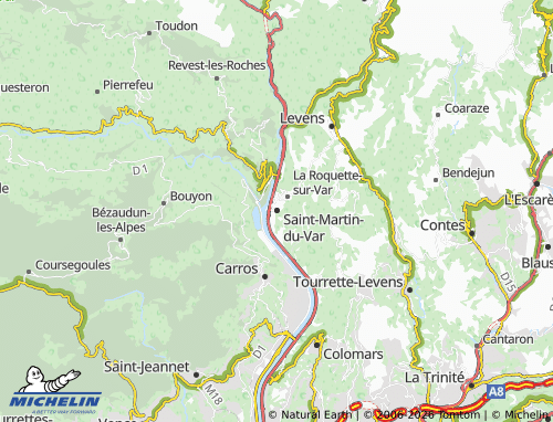 MICHELIN Saint-Martin-du-Var map - ViaMichelin