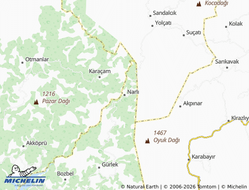 MICHELIN Narlı map - ViaMichelin