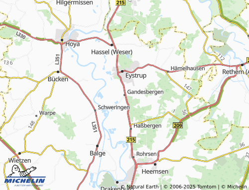 MICHELIN Gandesbergen map - ViaMichelin