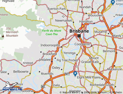 Mapa MICHELIN Indooroopilly - ViaMichelin