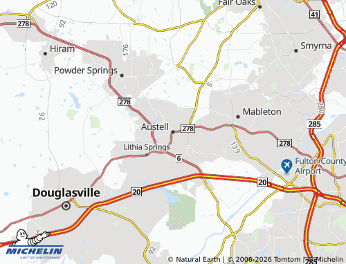 Mapa MICHELIN Austell - ViaMichelin