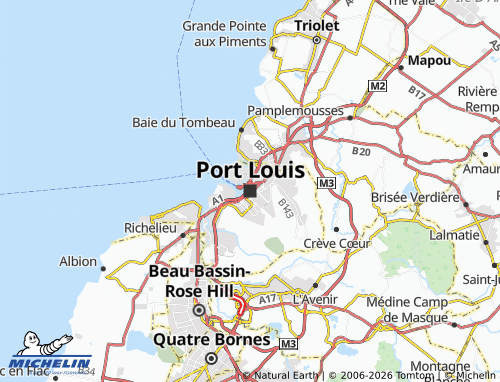 MICHELIN Port Louis map - ViaMichelin