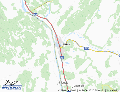 Mapa MICHELIN Līvāni - ViaMichelin
