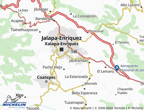 Mapa MICHELIN Nueva Xalapa - ViaMichelin