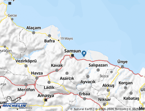 Kaart MICHELIN Samsun - ViaMichelin