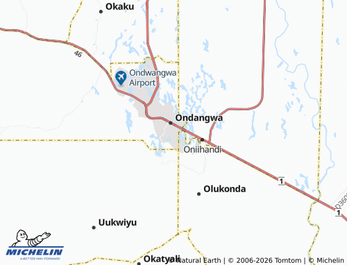 MICHELIN-Landkarte Ondangwa Extension 9 - ViaMichelin