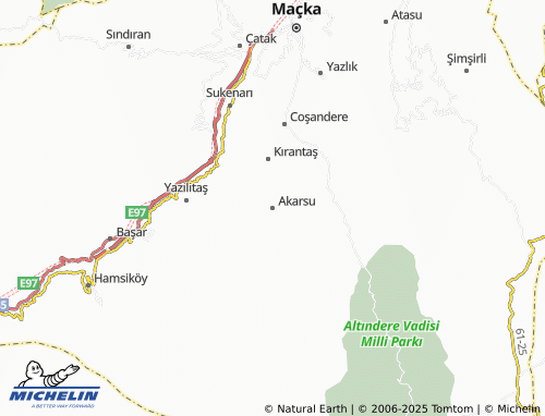 MICHELIN Akarsu map - ViaMichelin