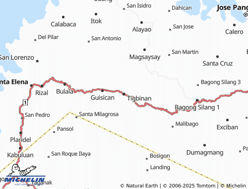 MICHELIN Tigbinan map - ViaMichelin