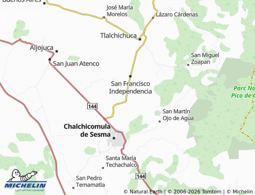 Mappa MICHELIN Ahuatepec del Camino - ViaMichelin