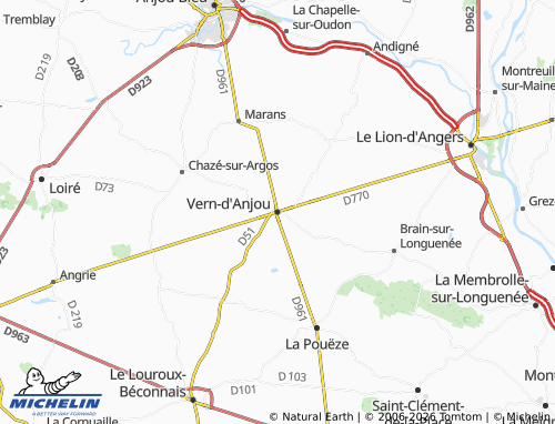 Carte MICHELIN Vern-d'Anjou - ViaMichelin