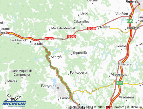 MICHELIN Esponellà map - ViaMichelin