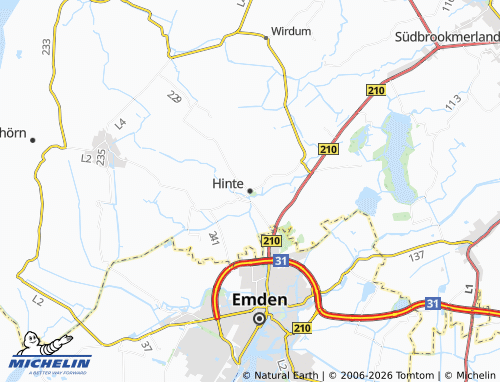 Carte MICHELIN Hinte - ViaMichelin