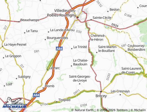 MICHELIN La Faverie map - ViaMichelin