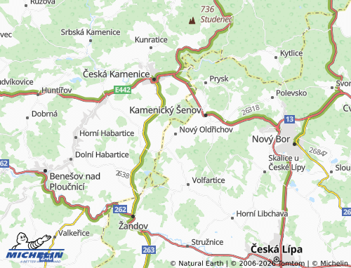 Mappa MICHELIN Nový Oldřichov - ViaMichelin
