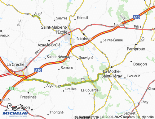 MICHELIN Souvigné map - ViaMichelin