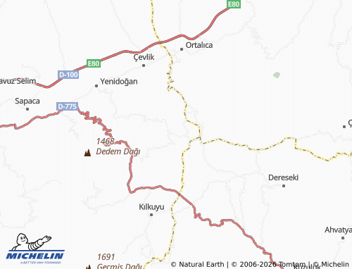 MICHELIN Gökomuz map - ViaMichelin
