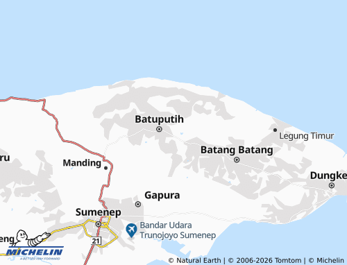 Carte MICHELIN Batuputih Kenek - ViaMichelin