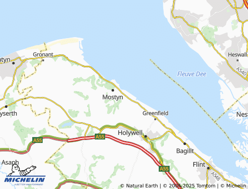 Carte MICHELIN Glan-y-Don - ViaMichelin