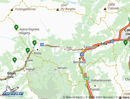 Carte MICHELIN Trin - ViaMichelin
