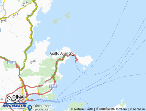 MICHELIN Golfo Aranci map - ViaMichelin
