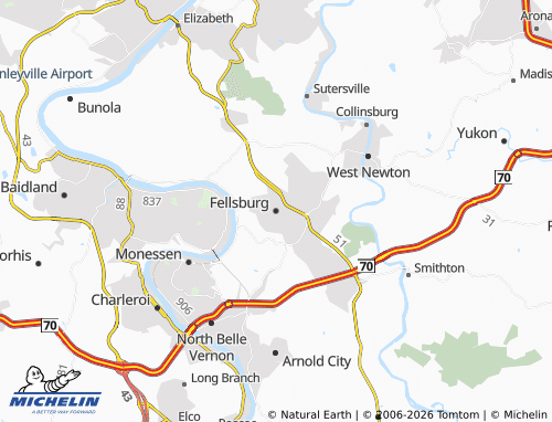Mappa MICHELIN Fellsburg - ViaMichelin