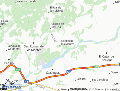 MICHELIN Cardiel de los Montes map - ViaMichelin