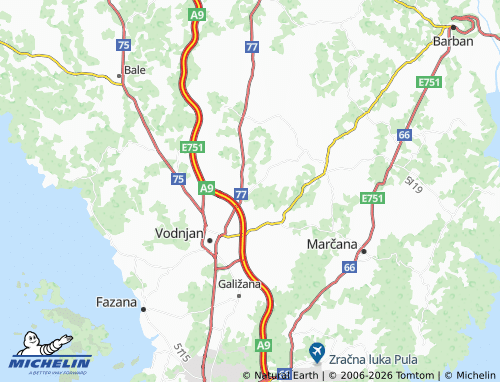 MICHELIN-Landkarte Kacana - ViaMichelin