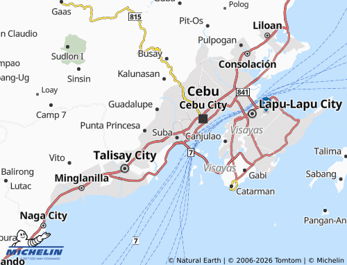 Mappa MICHELIN San Nicolas Central - ViaMichelin