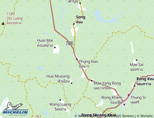MICHELIN Thung Nao map - ViaMichelin