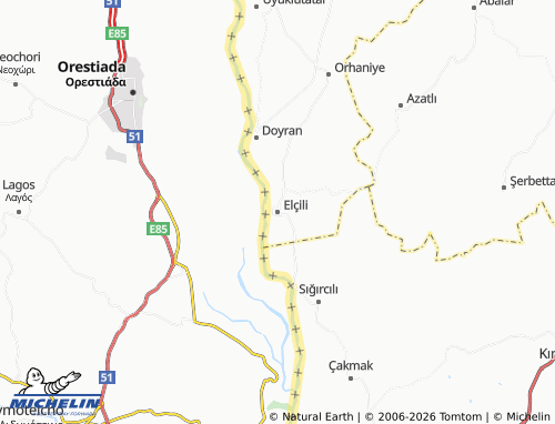 MICHELIN Elçili map - ViaMichelin