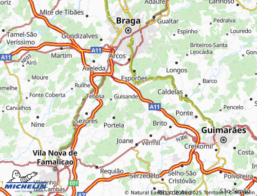 Carte MICHELIN Chão - ViaMichelin