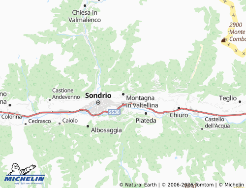MICHELIN Montagna in Valtellina map - ViaMichelin