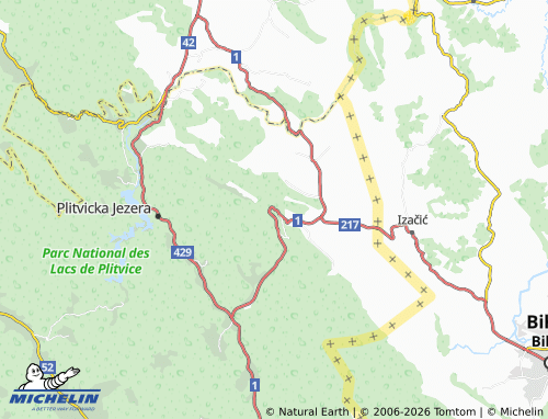 Mapa MICHELIN Zaklopača - ViaMichelin