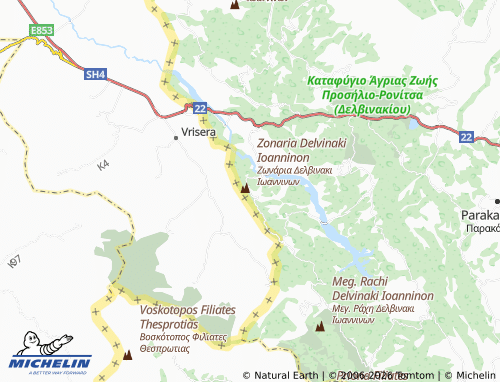 MICHELIN Charavgi map - ViaMichelin