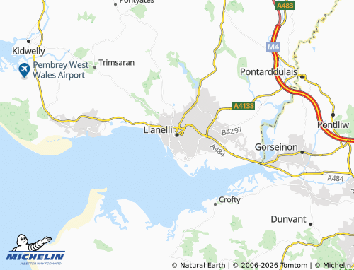 MICHELIN Llanelli map - ViaMichelin