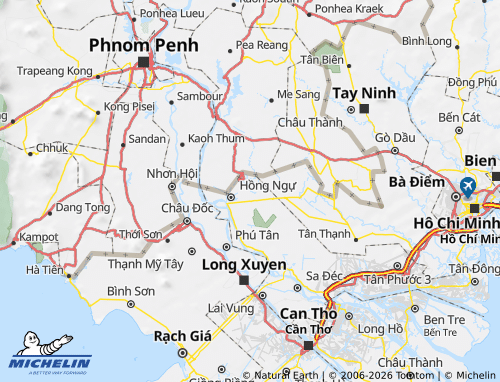 MICHELIN Tân Hồng map - ViaMichelin