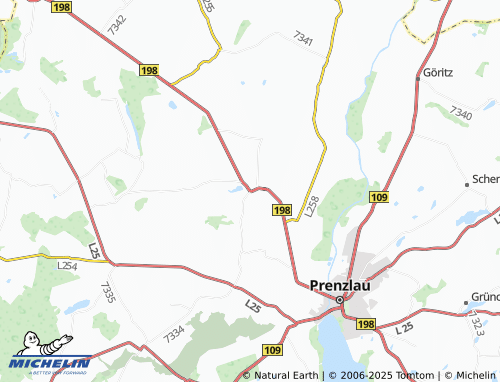MICHELIN Dedelow map - ViaMichelin