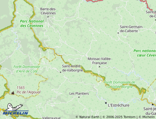 MICHELIN Gabriac map - ViaMichelin