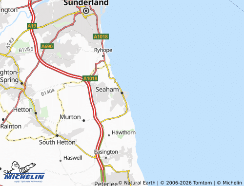 Carte MICHELIN Seaham - ViaMichelin