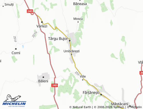 MICHELIN Umbrărești map - ViaMichelin